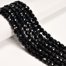 Natural Black Obsidian Faceted Cube Beads Size 7mm 15.5'' Strand