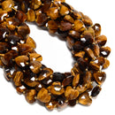 Natural Yellow Tiger Eye Faceted Heart Shape Beads Size 13x14mm 15.5'' Strand