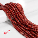 Coral Red Dyed Jade Smooth Round Beads Size 6mm 8mm 10mm 15.5'' Strand