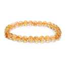 Natural Citrine Smooth Round Beaded Bracelet Size 6mm 7.5'' Length 3 PCS/Set