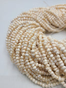Natural Fresh Water Pearl Potato Nugget Beads Size 3-4mm 13.5'' Long Per Strand