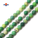 Natural Chrysoprase Matte Round Beads 4mm 6mm 8mm 10mm 15.5" Strand