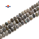 Labradorite Faceted Irregular Rondelle Beads Size 6x11mm 8x13mm 15.5'' Strand
