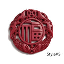 Red Jade Hand Carved Pendant Size 60-65mm Eight Styles Sold by Piece