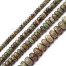 Brown Green Chrysoprase Faceted Rondelle Beads 4x6mm 5x8mm 6x10mm 7x12mm 15.5"