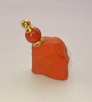 Red Poppy Jasper Rough Nugget Essential Oil Bottle Pendant Size Approx 30x45mm