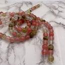 mixed cherry quartz fire quartz smooth round