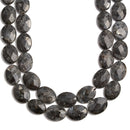 Larvikite Labradorite Faceted Flat Oval Shape Beads 13x18mm 15x20mm 15.5" Strand