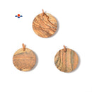 Natural Picture Jasper Round Slice Pendant Size 40mm 43mm 50mm Sold per Piece