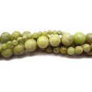 Tumbled Peridot Smooth Round Beads 4mm 6mm 8mm 10mm 15.5" Strand