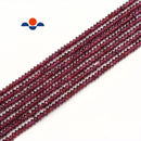 Natural Purple Garnet Faceted Rondelle Discs Beads Size 2x3mm 15.5" Strand