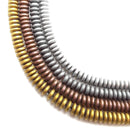 Gray/Gold/Silver/Copper Hematite Matte Rondelle Discs Beads 1x4mm 15.5" Strand
