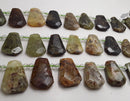 green garnet graduated faceted trapezoid shape beads