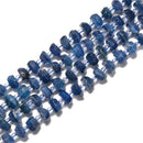 Dark Blue Kyanite Irregular Faceted Rondelle Size 4x7mm 5x8mm 15.5'' Strand