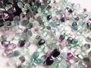 fluorite irregular faceted nugget top drill beads