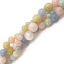 morganite dyed jade smooth round beads