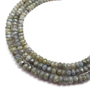 natural labradorite faceted rondelle beads