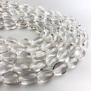clear quartz irregular oval nugget smooth beads
