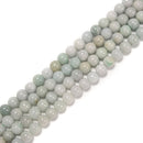 Natural Light Green Jade Smooth Round Beads Size 8mm 15.5'' Strand