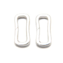 925 Sterling Silver Rectangle Clasp Size 7x16mm 2 Pieces per Bag