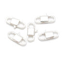 925 Sterling Silver Double Circle Clasp Size 7x15mm 3 pcs per Bag