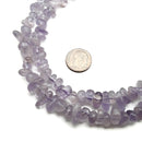 Light Amethyst Center Drill Pebble Nugget Beads Approx 6-12mm 15.5" Strand