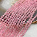 natural rose quartz faceted round beads
