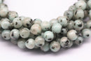 chinese sesame jasper smooth round beads