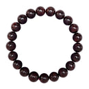 red garnet bracelet smooth round