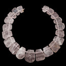 rose quartz graduated irregular trapezoid beads