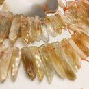 natural citrine graduated rough Sticks Points beads