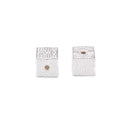 925 Sterling Silver Cube Beads Size 7.4mm 2pcs per Bag