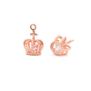 Clear Cubic Zirconia Micro Pave Queen Crown Charm 8x10mm 5PCS/Bag Sold per Bag