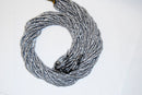 silver plated hematite matte cube beads