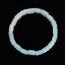 Opalite Double Drill Elastic Bracelet Size Approx 11x15mm Length 7.5"