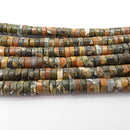 rainforest jasper rhyolite Heishi Rondelle Discs beads 