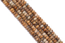 natural picture jasper smooth rondelle beads