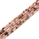 Natural Cherry Flower Sakura Agate Smooth Round Beads Size 4mm 6mm 8mm 15.5'' Strand