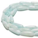 Light Blue Chatoyant Celestite Full Teardrop Beads 6x16mm 8x20mm 10x30mm 16''Str