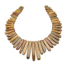 Autumn Jasper Graduated Slab Slice Stick Points Beads Approx 20-55mm 15.5" Strand
