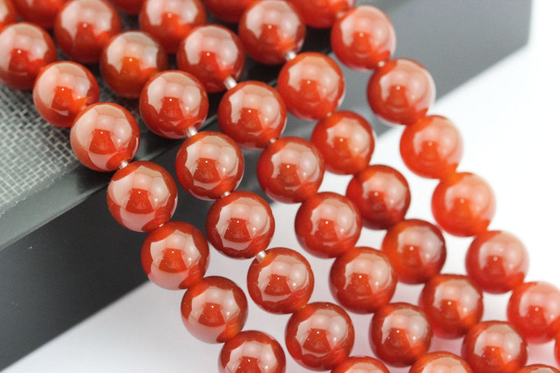 large hole red agate carnelian smooth round beads