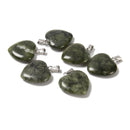 01 Natural Gemstone Heart Shape Charm Pendant Size 20mm 6PCS Per Bag Sold by Bag