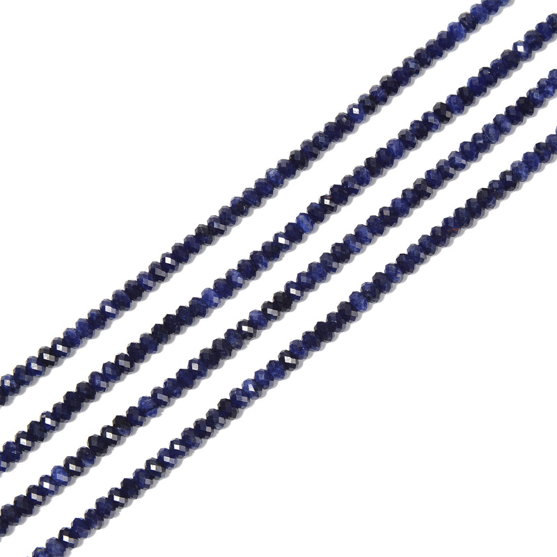 Natural Sodalite Faceted Rondelle Beads Size 3x5mm 15.5'' Strand
