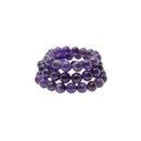 amethyst small childrens bracelet smooth round beads