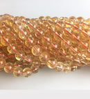 natural citrine smooth round beads