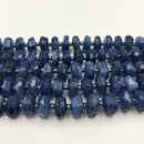 natural kyanite faceted rondelle beads