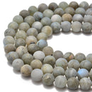 labradorite matte round beads