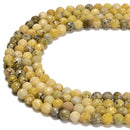 Natural Yellow Turquoise Hard Cut Faceted Round Beads Size 5mm-10mm 15.5'' Str