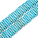 Blue Howlite Turquoise Spike Point Beads Size 5x20mm 5x25mm 5x50mm 15.5'' Str