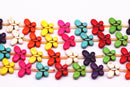 multi color howlite turquoise butterfly beads